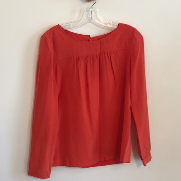 Ann Taylor Silk Orange Blouse - Picture 1 of 6